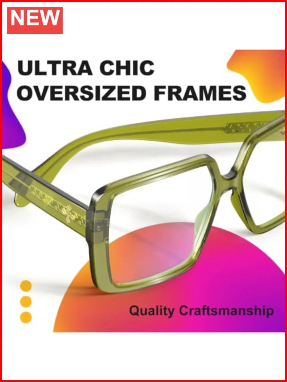Oversized Chunky TR90 Blue Light Blocking Glasses for Women Harvard Style